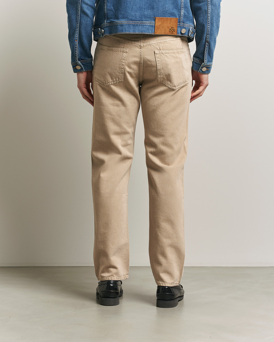 Herren | Hosen | Jacob Cohën | Edos Regular Straight Fit Bull Denim Jeans Beige