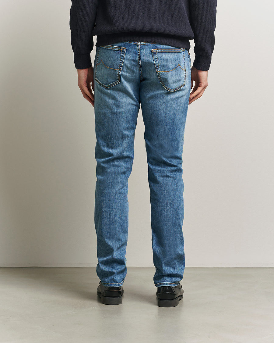 Herren | Jeans | Jacob Cohën | Bard Slim Fit Stretch Jeans Light Blue
