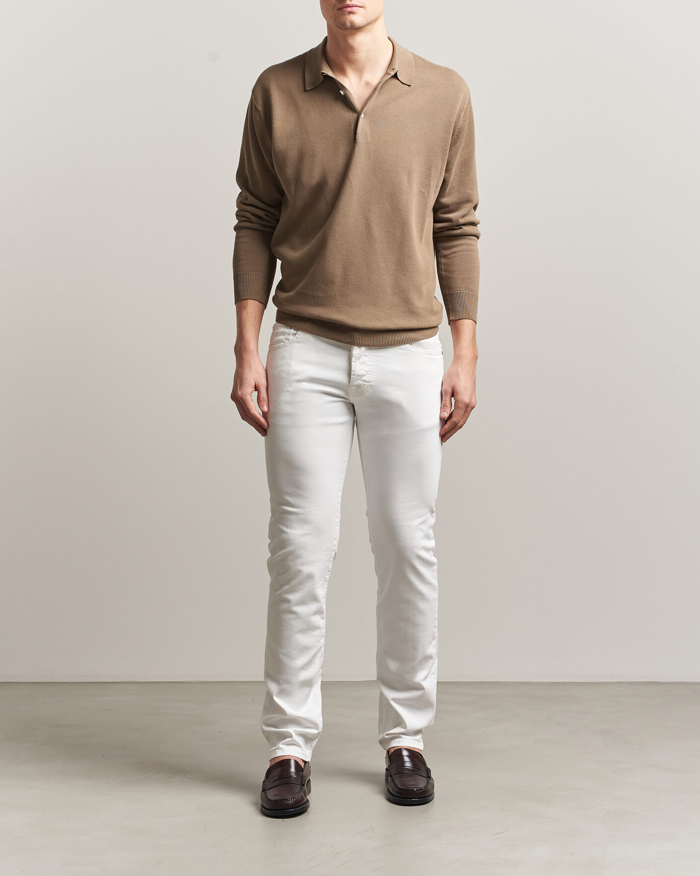 Herren | Jeans | Jacob Cohën | Bard Slim Fit Bull Stretch Jeans White