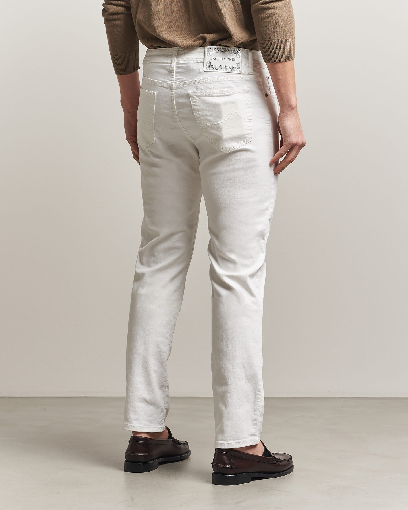 Herren | Jeans | Jacob Cohën | Bard Slim Fit Bull Stretch Jeans White