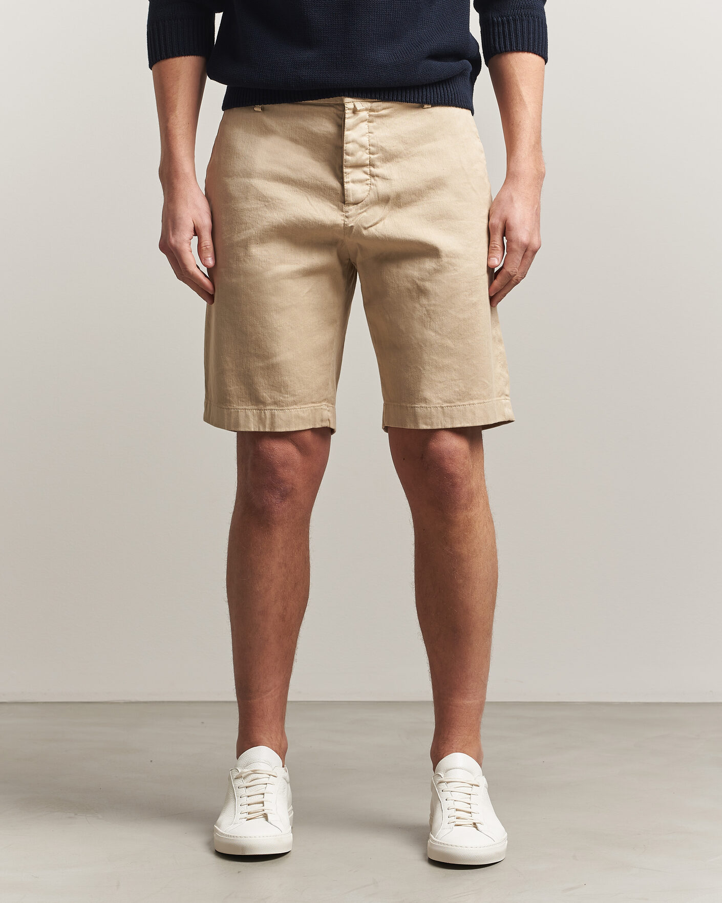 Herren | Shorts | Jacob Cohën | George Stretch Linen Shorts Beige