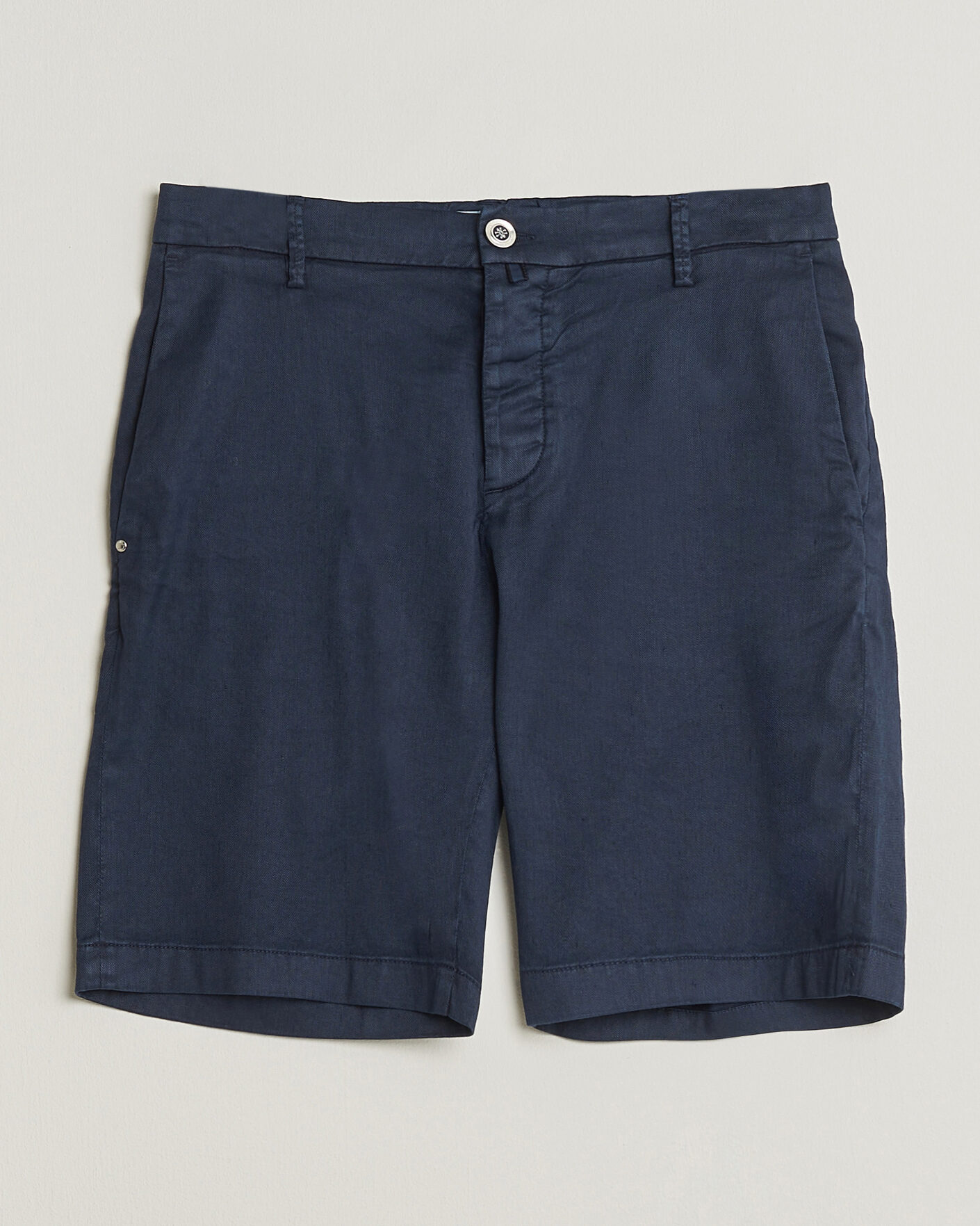 Herren | Shorts | Jacob Cohën | George Stretch Linen Shorts Navy