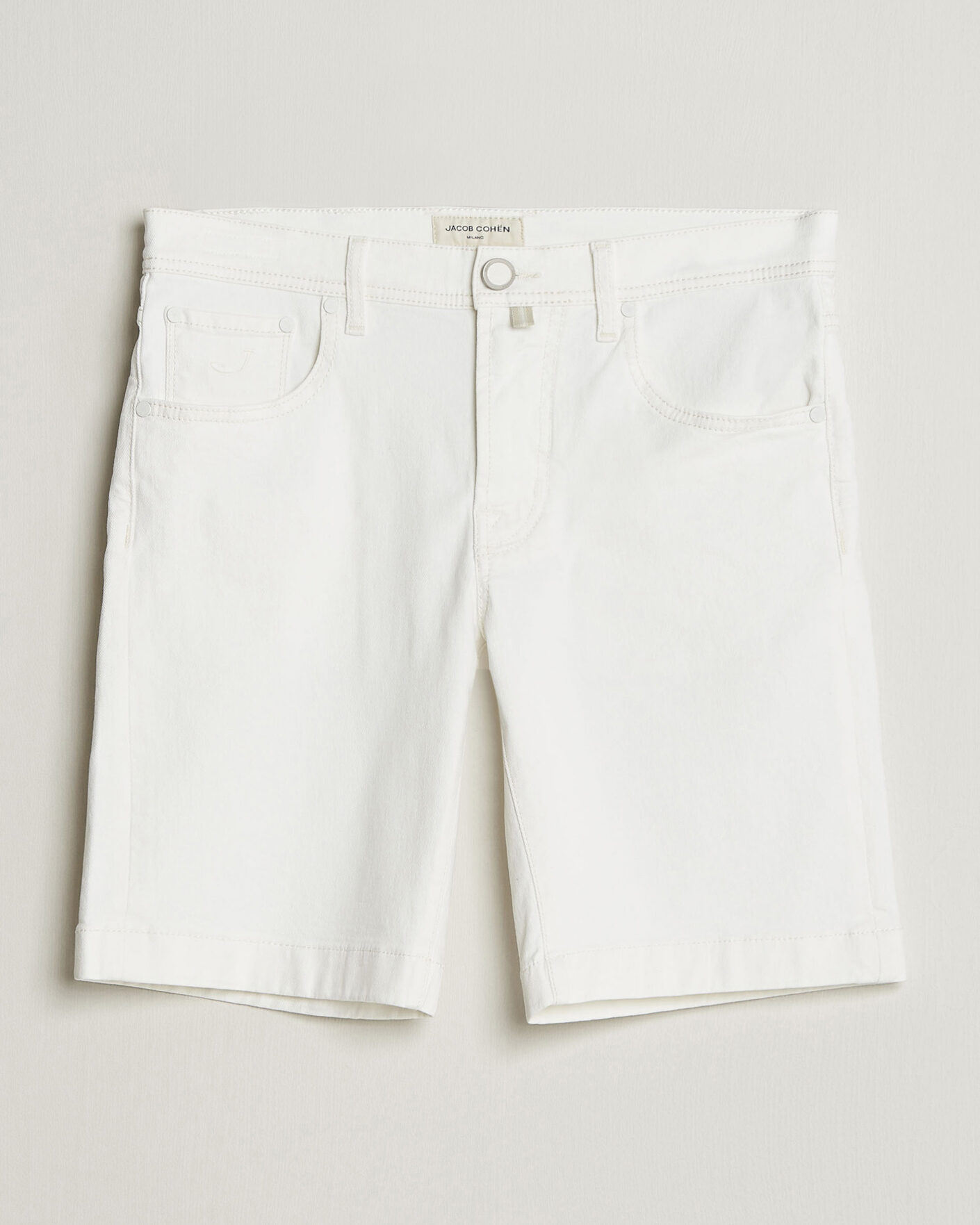 Herren | Shorts | Jacob Cohën | Nicolas Bull Stretch Denim Shorts White
