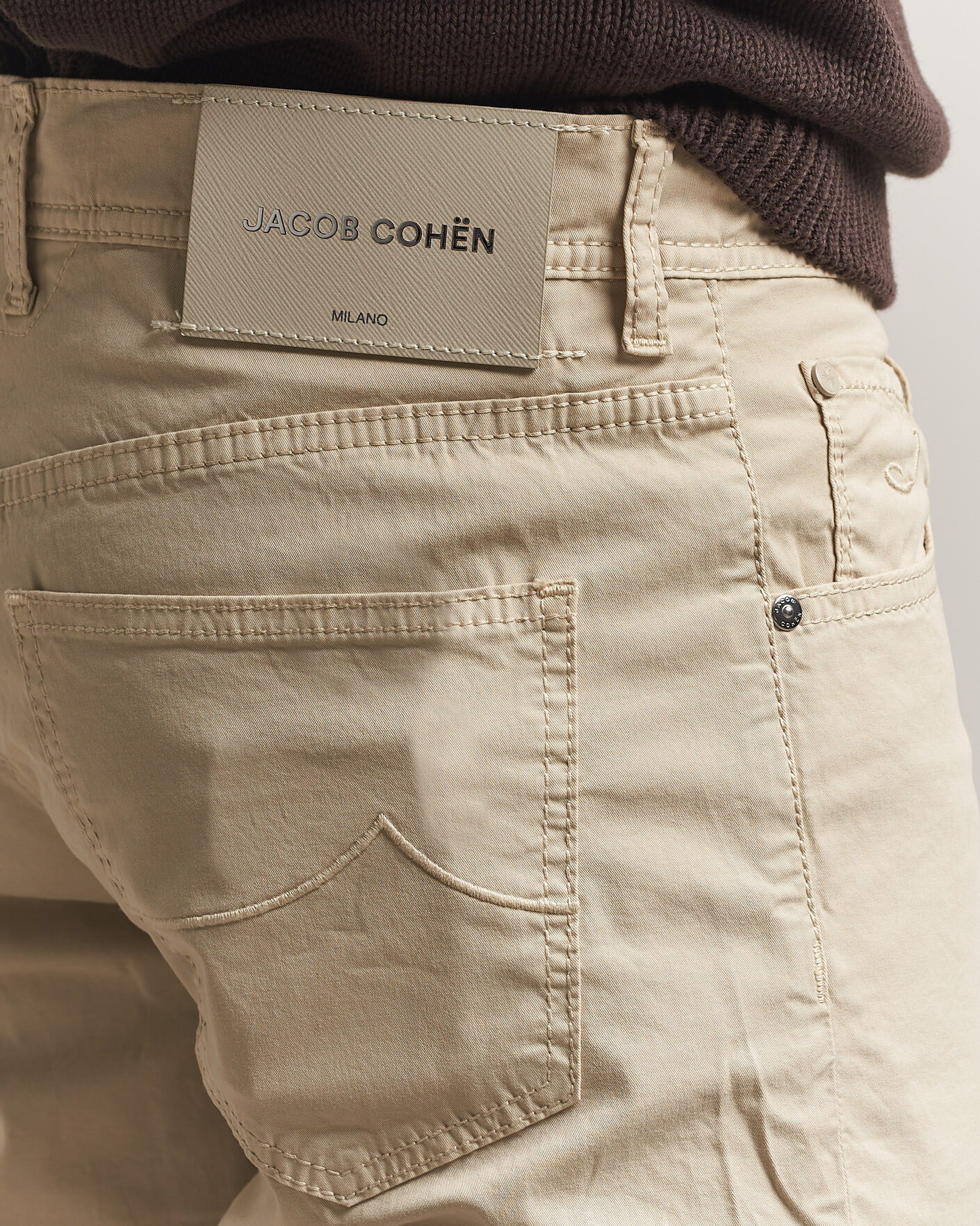 Herren | Shorts | Jacob Cohën | Nicolas Cotton Gabardine Shorts Beige