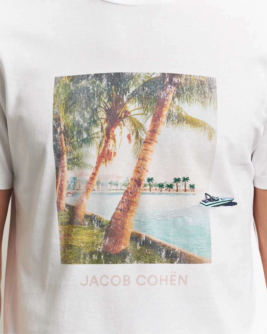 Herren | T-Shirts | Jacob Cohën | Cotton Logo T-Shirt White