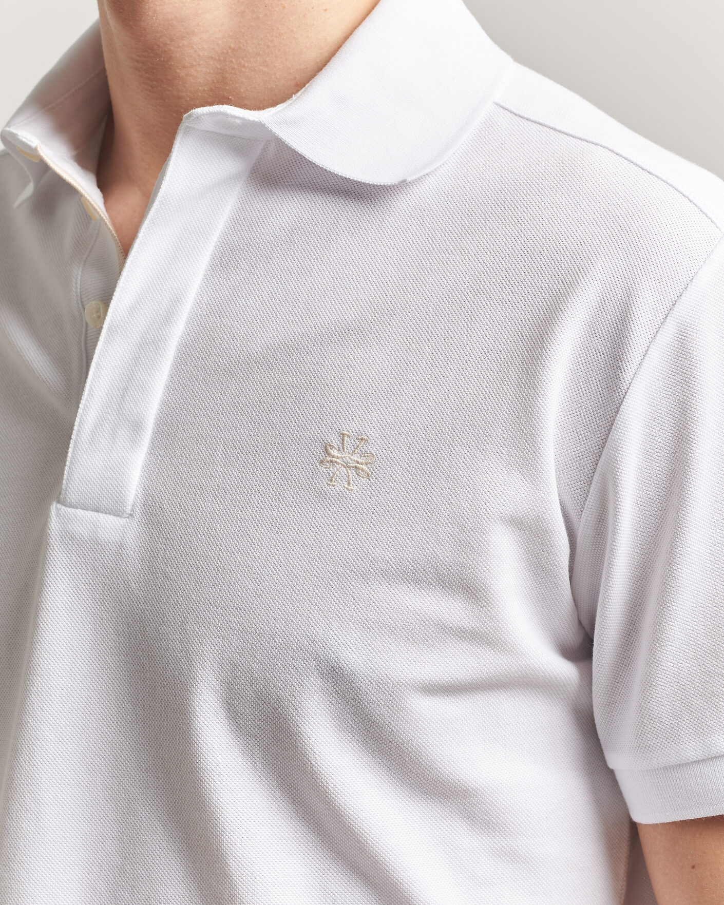 Herren | Poloshirts | Jacob Cohën | Cotton Polo Piquet Optical White