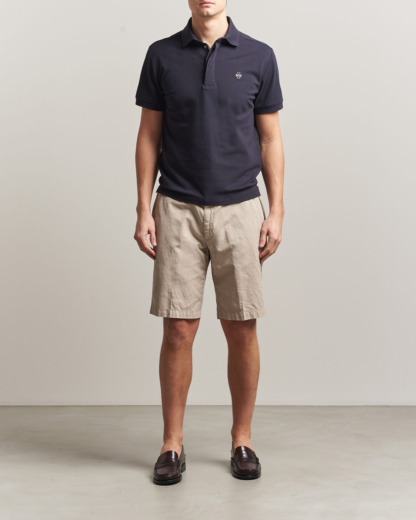 Herren | Poloshirts | Jacob Cohën | Cotton Polo Piquet Navy Blue