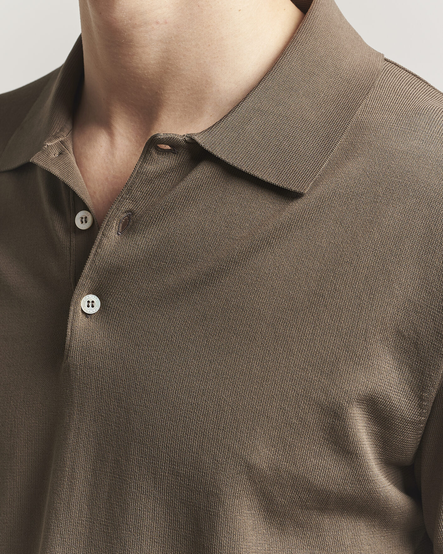 Herren | Poloshirts | Canali | Cotton Short Sleeve Polo Brown