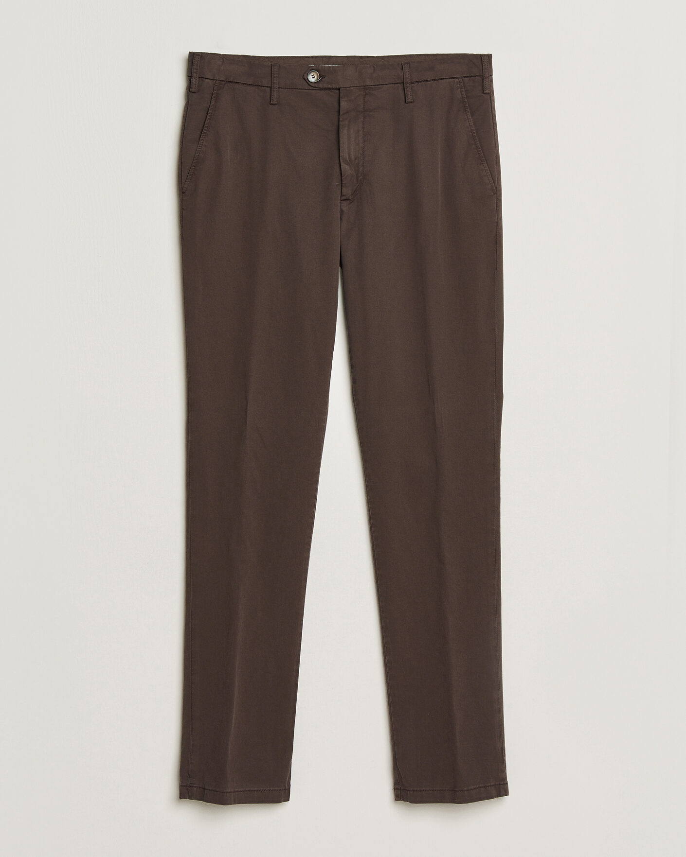 Herren | Hosen | Canali | Regular Fit Cotton/Stretch Chinos Dark Brown