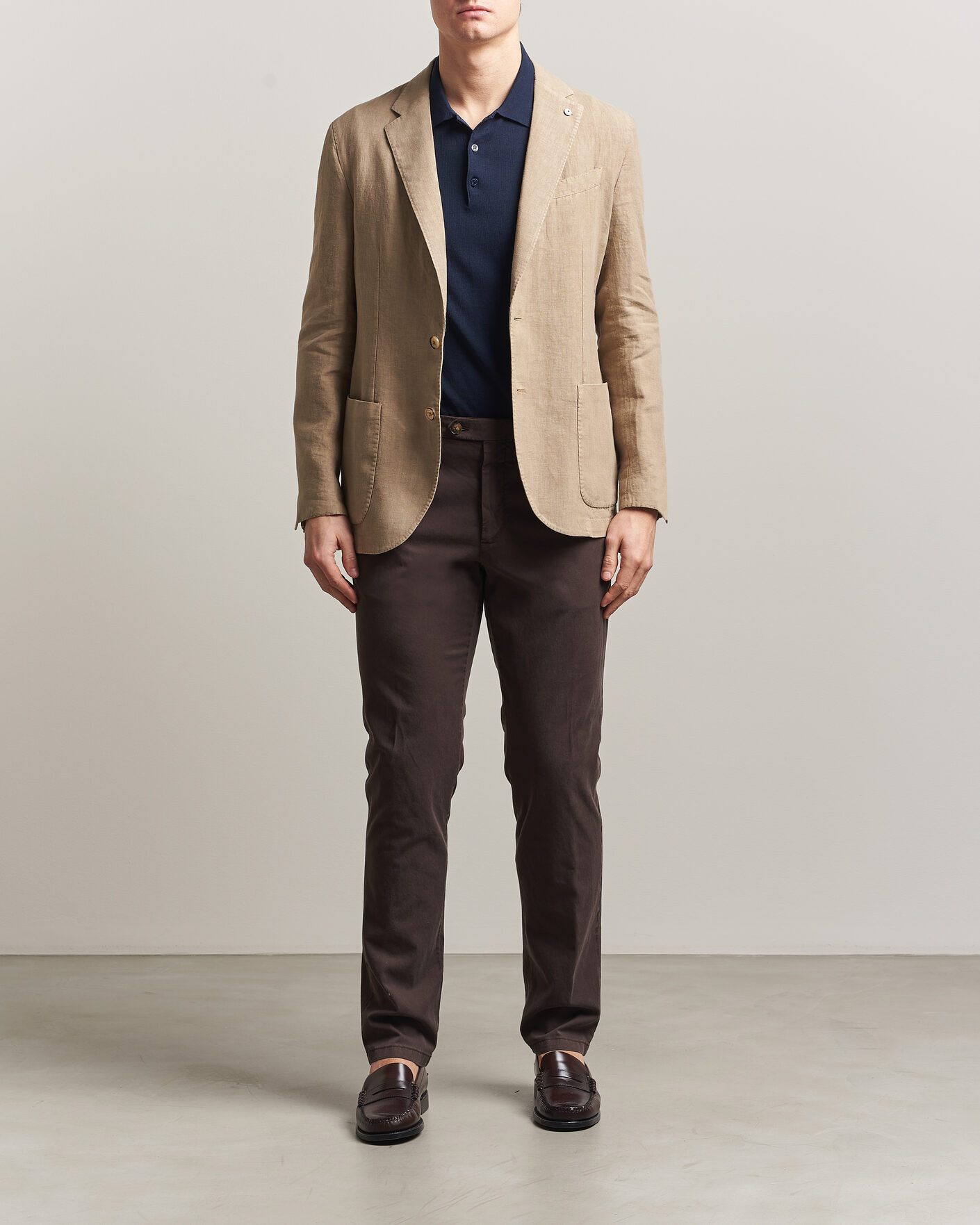 Herren | Hosen | Canali | Regular Fit Cotton/Stretch Chinos Dark Brown