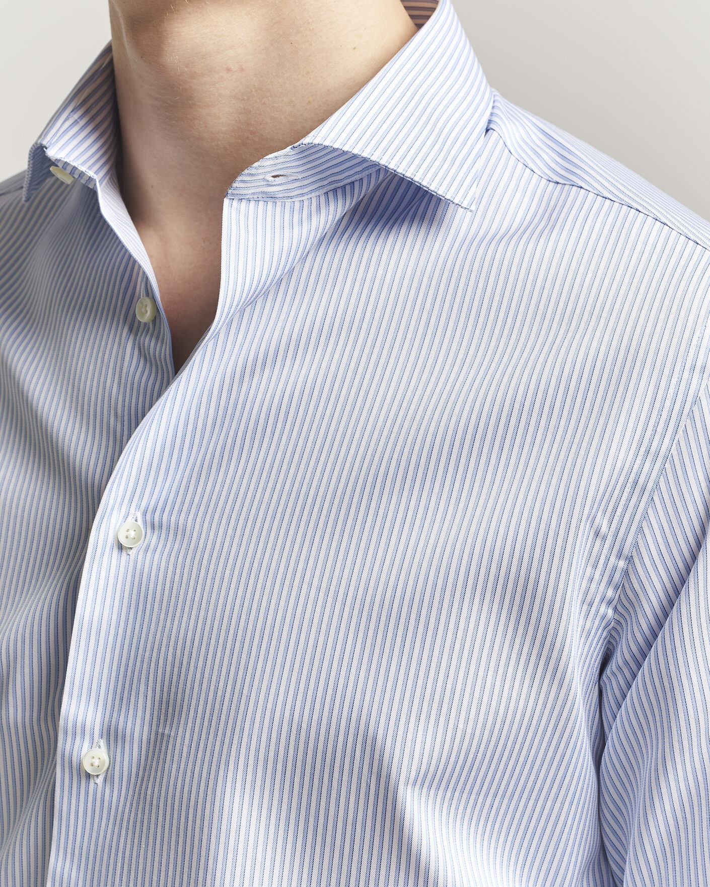 Herren | Hemden | Canali | Slim Fit Impeccabile Shirt Blue Stripe