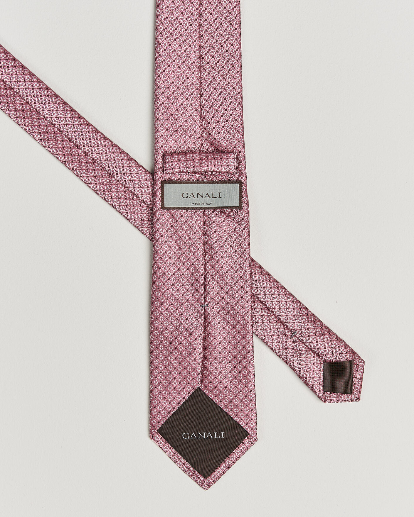 Herren | Krawatten | Canali | Micro Structure Silk Tie Pink
