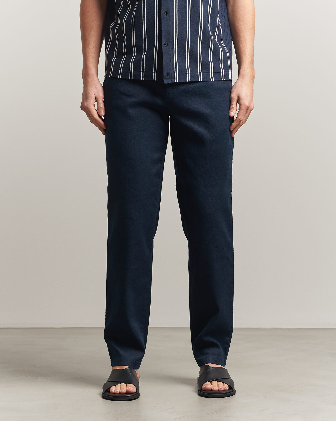 Herren | Hosen | J.Lindeberg | Logan Stretch Linen Pants JL Navy