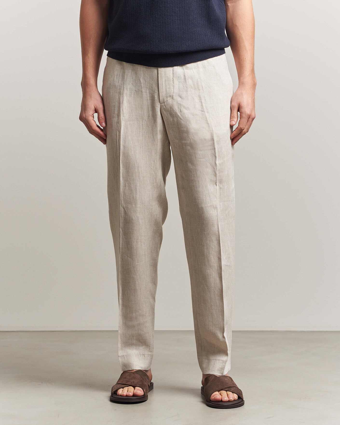 Herren | Hosen | J.Lindeberg | Soren Drape Linen Pants Moonbeam