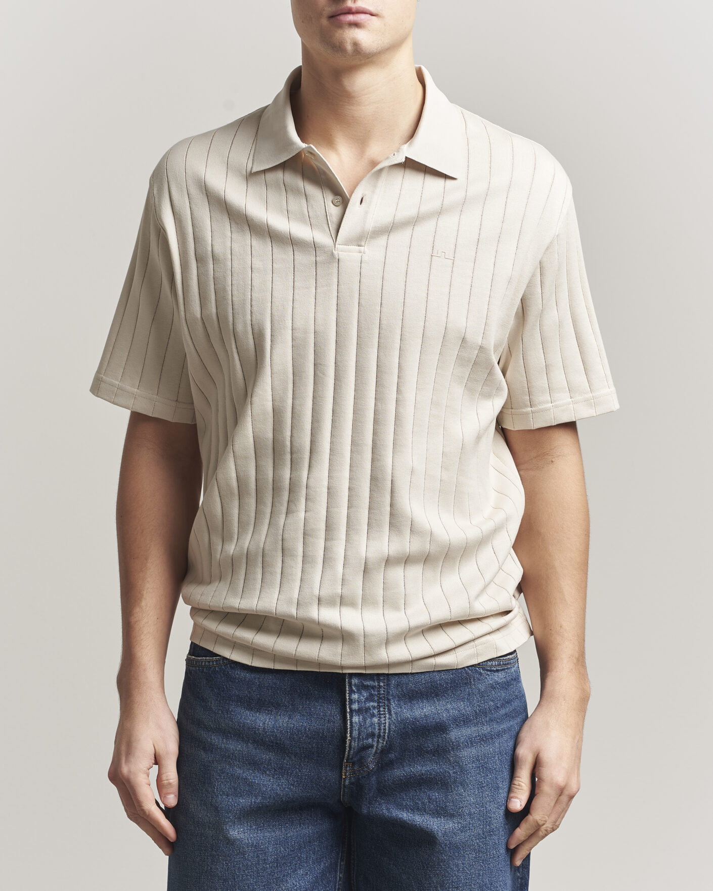 Herren | Poloshirts | J.Lindeberg | Simon Striped Polo Moonbeam