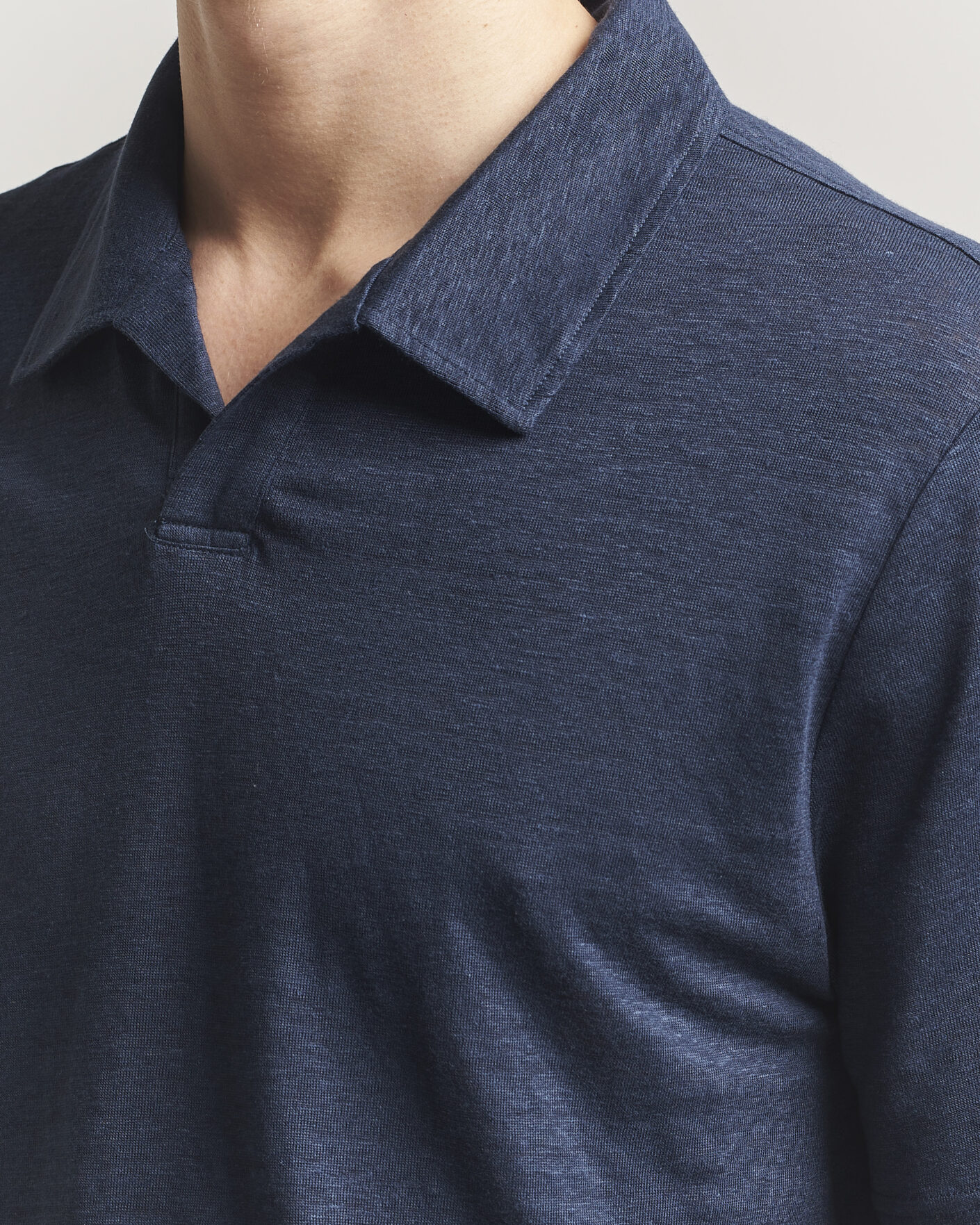 Herren | Poloshirts | J.Lindeberg | Roy Linen Polo JL Navy