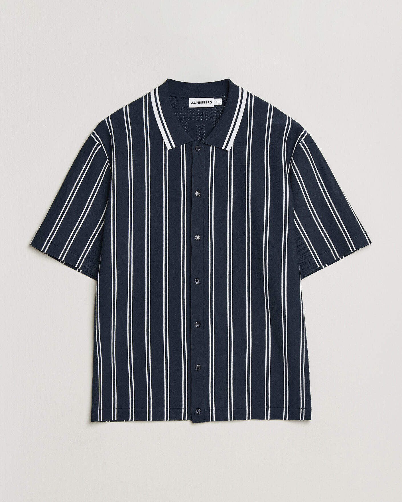 Herren | Hemden | J.Lindeberg | Rue Knit Short Sleeve Shirt JL Navy