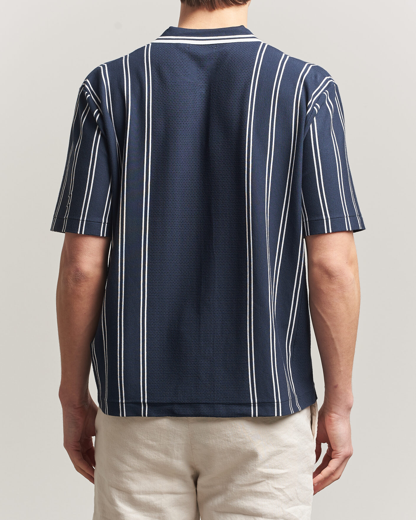 Herren | Hemden | J.Lindeberg | Rue Knit Short Sleeve Shirt JL Navy