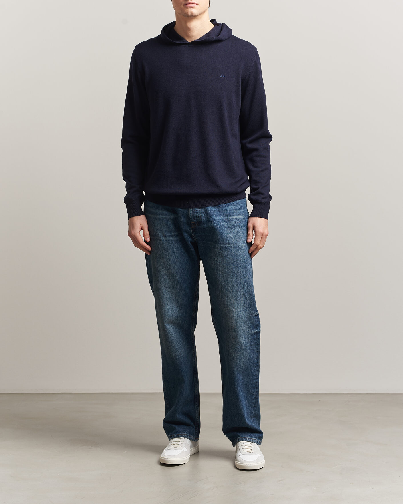 Herren | Pullover | J.Lindeberg | Karl Merino Hoodie JL Navy