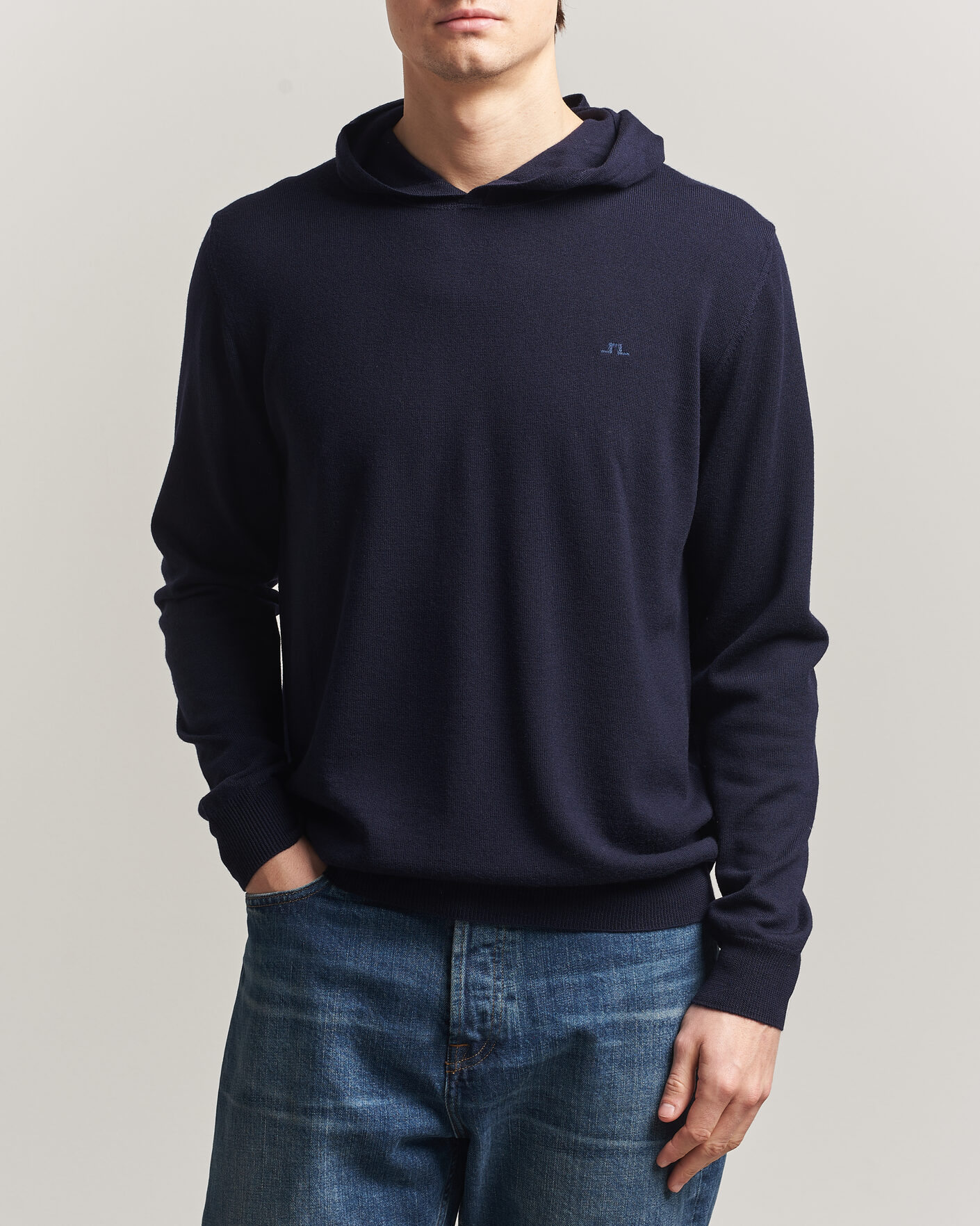 Herren | Pullover | J.Lindeberg | Karl Merino Hoodie JL Navy
