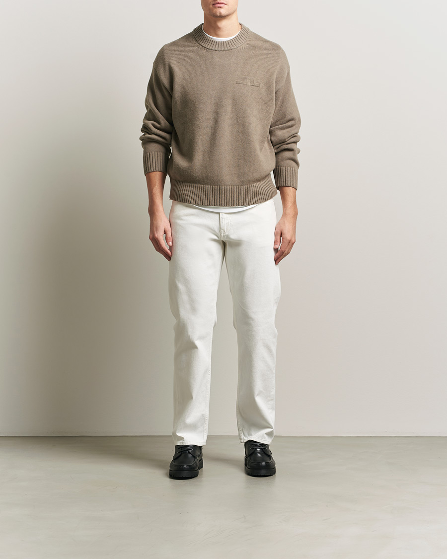Herren | Pullover | J.Lindeberg | Eddy Cotton Wool Crew Neck Brindle
