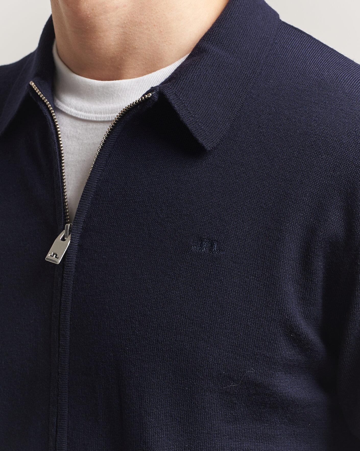 Herren | Pullover | J.Lindeberg | Kaleb Merino Cardigan JL Navy