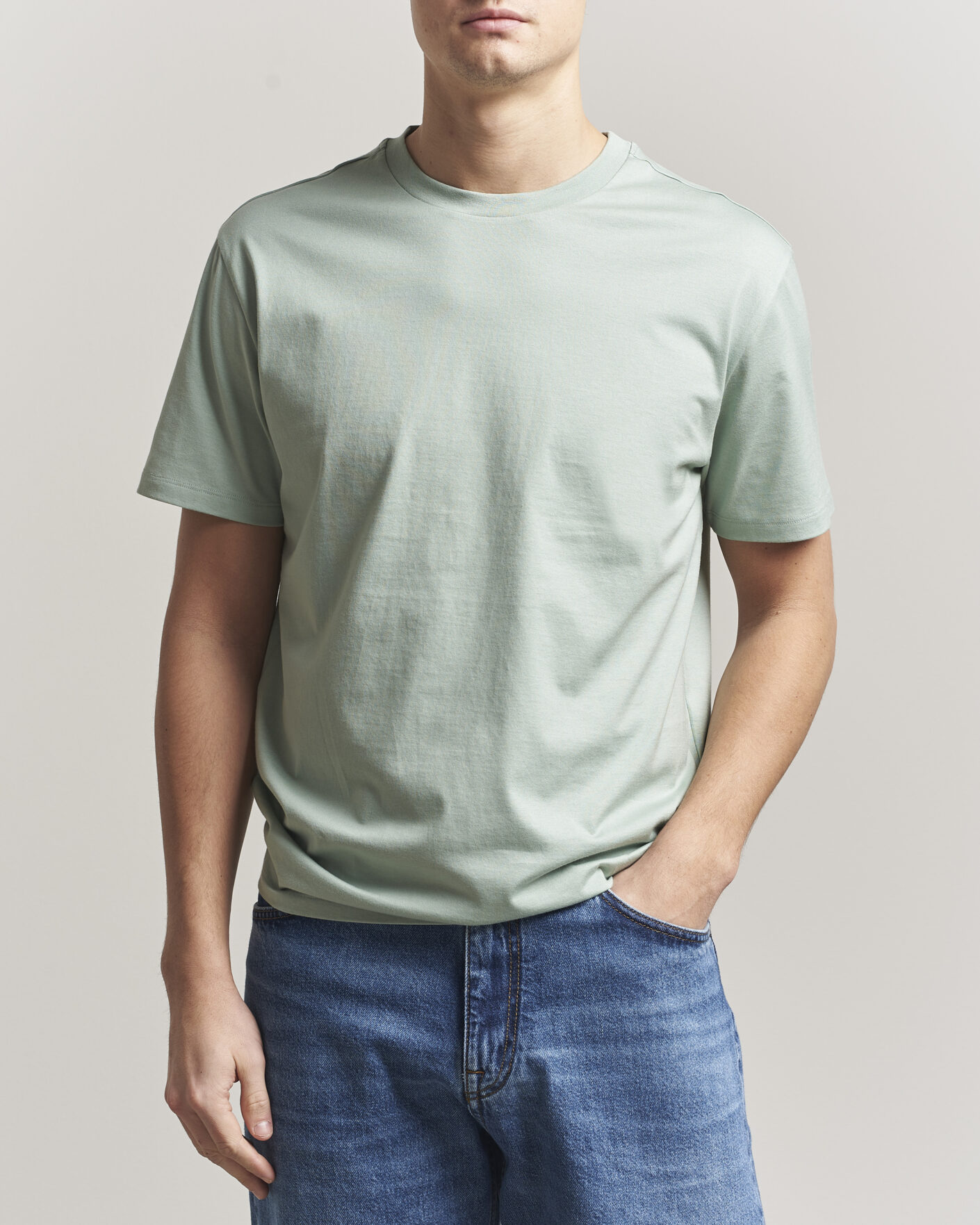 Herren | T-Shirts | J.Lindeberg | Sid Basic T-Shirt Jadeite