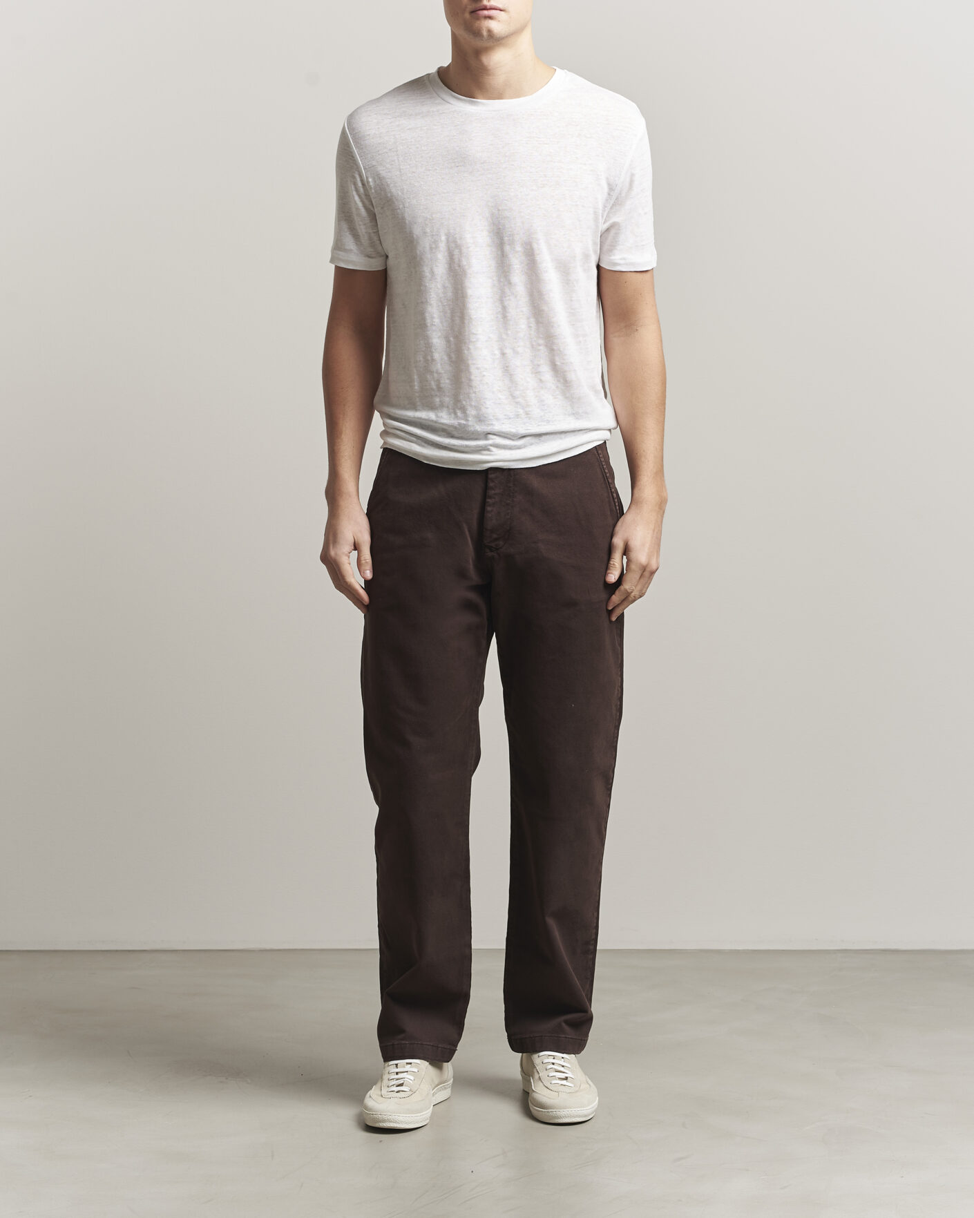 Herren | T-Shirts | J.Lindeberg | Coma Linen T-Shirt White