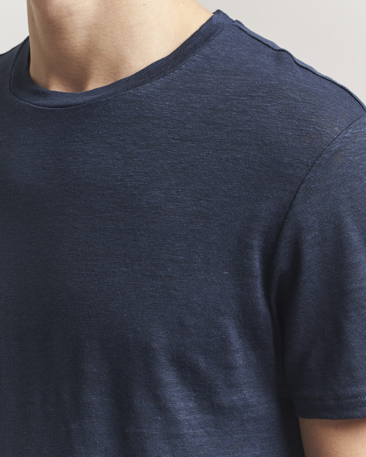 Herren | T-Shirts | J.Lindeberg | Coma Linen T-Shirt JL Navy