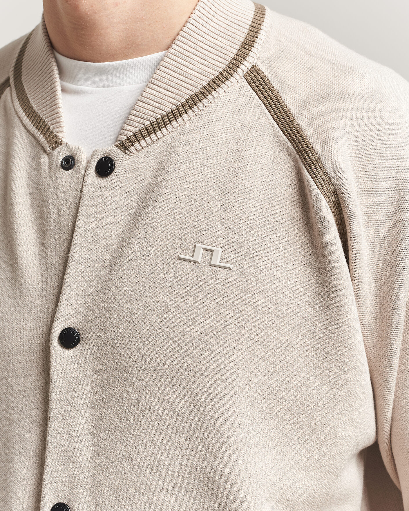 Herren | Jacken | J.Lindeberg | Stanley Jacquard Knit Bomber Moonbeam