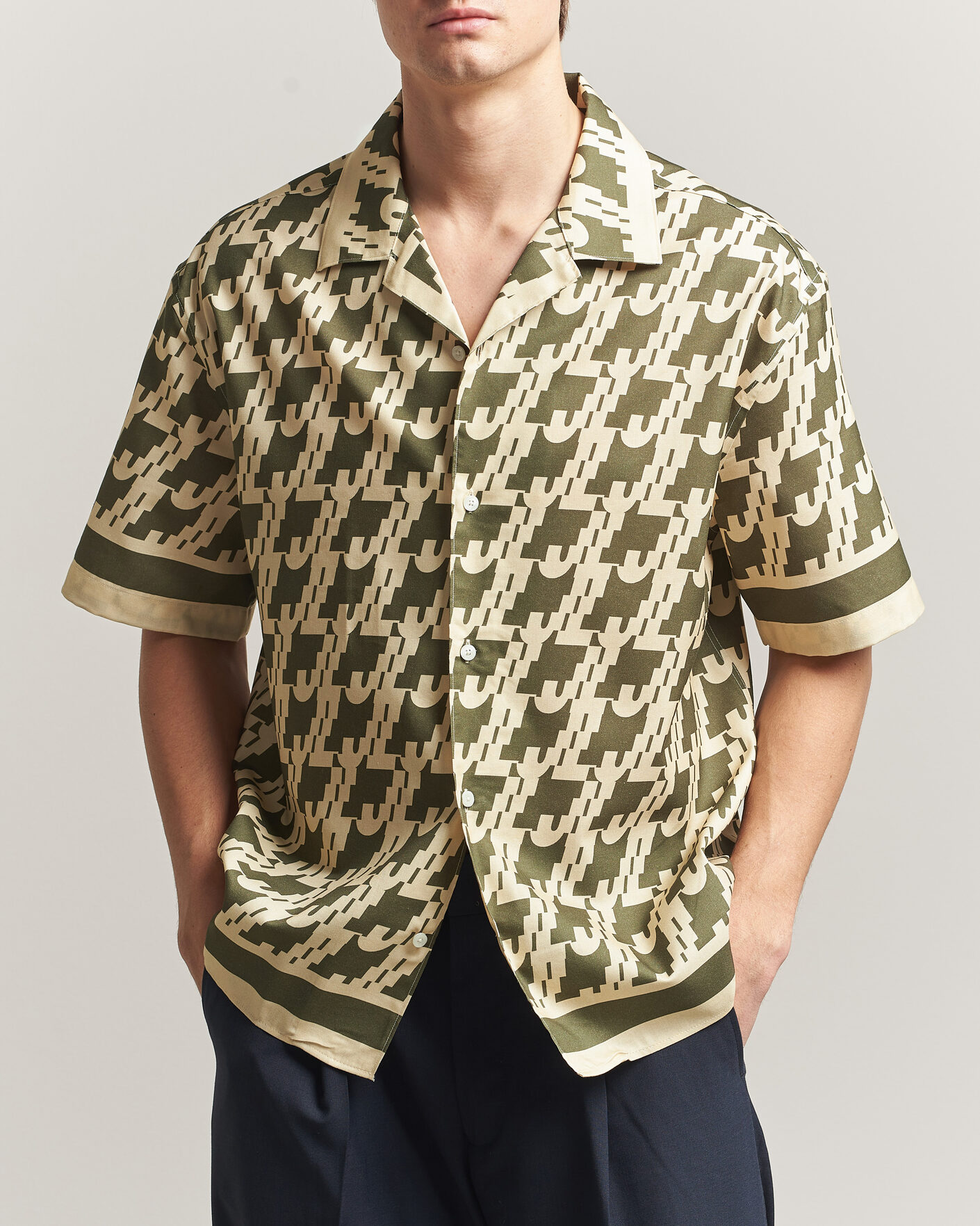 Herren | Hemden | J.Lindeberg | Ellis Border Resort Shirt Glitch Kalamata