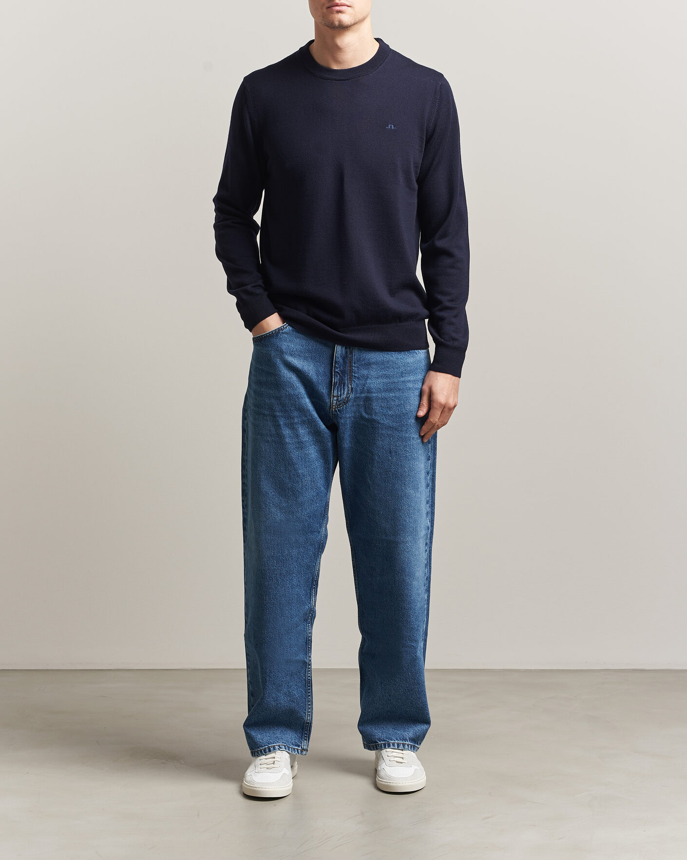 Herren | Pullover | J.Lindeberg | Keane Merino Crew Neck Pullover JL Navy