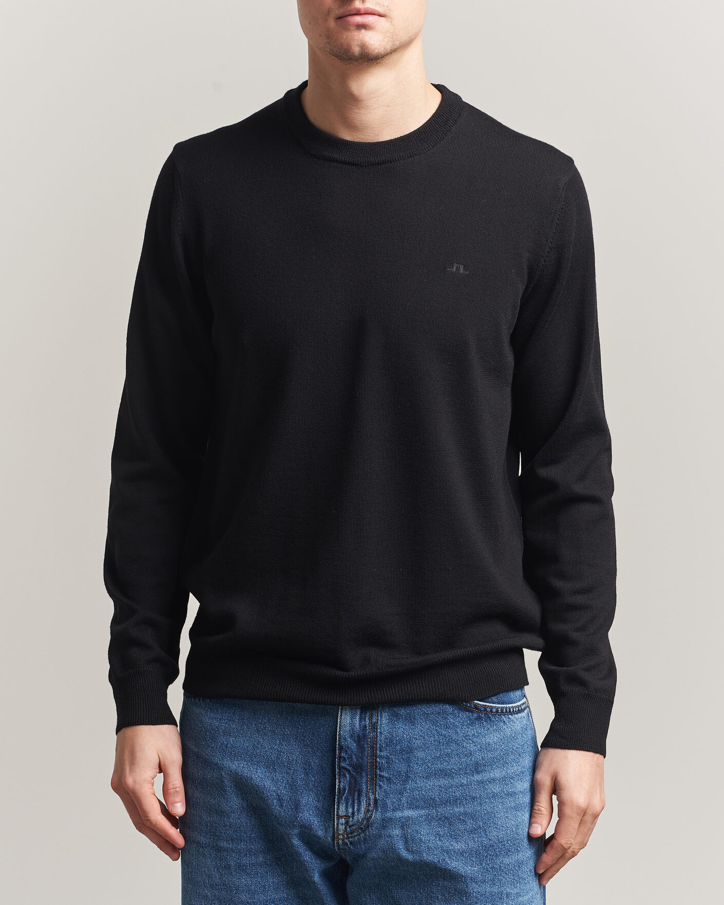 Herren | Pullover | J.Lindeberg | Keane Merino Crew Neck Pullover Black