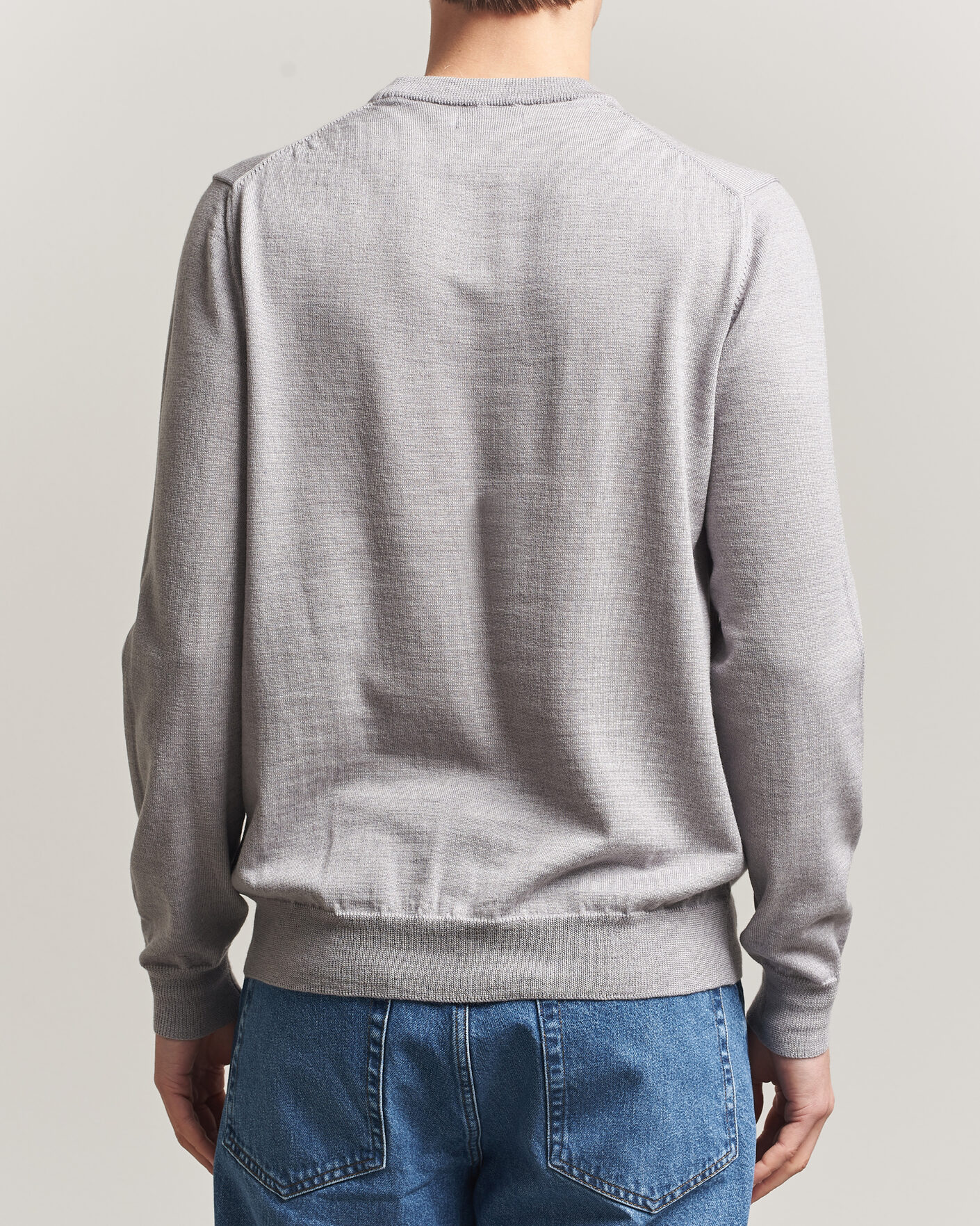 Herren | Pullover | J.Lindeberg | Keane Merino Crew Neck Pullover Light Grey Melange
