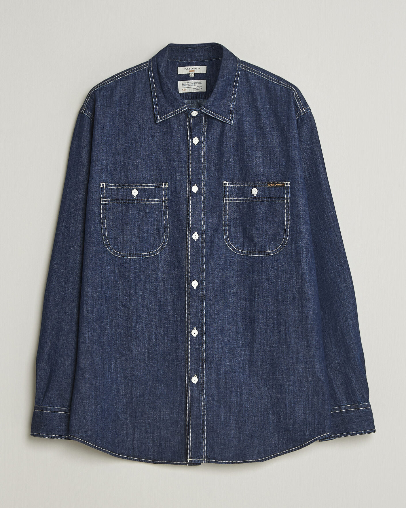 Herren | Hemden | Nudie Jeans | Julian Denim Shirt Rinsed