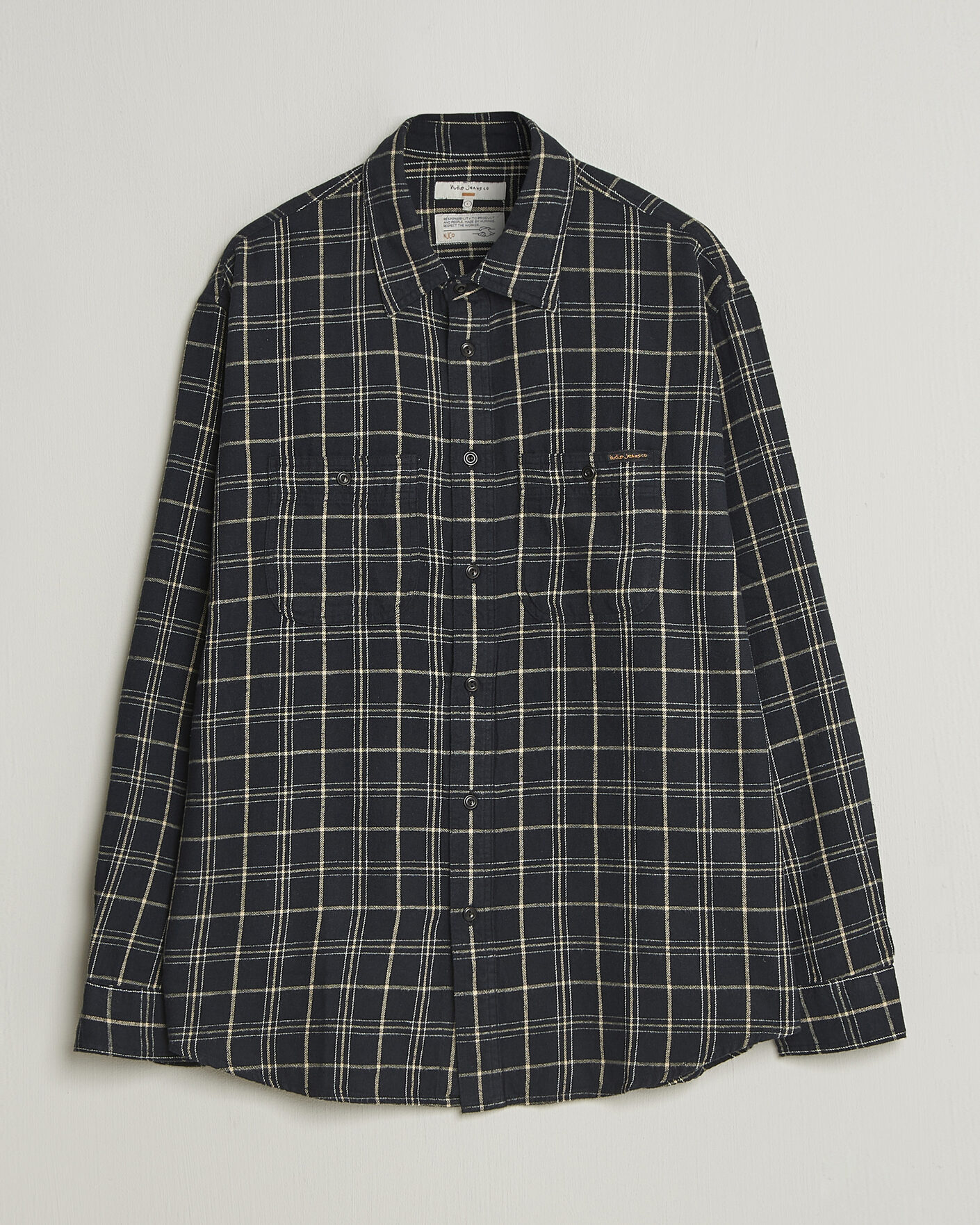Herren | Hemden | Nudie Jeans | Julian Checked Worker Shirt Black