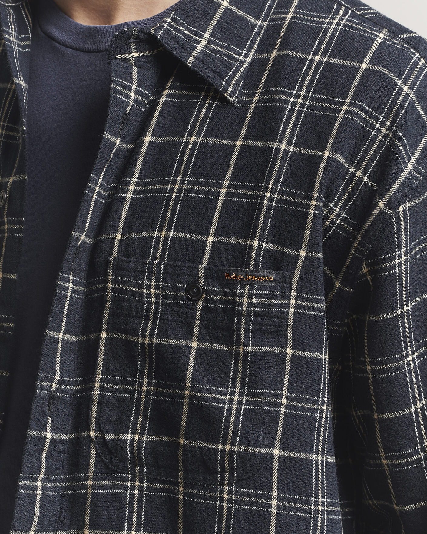 Herren | Hemden | Nudie Jeans | Julian Checked Worker Shirt Black