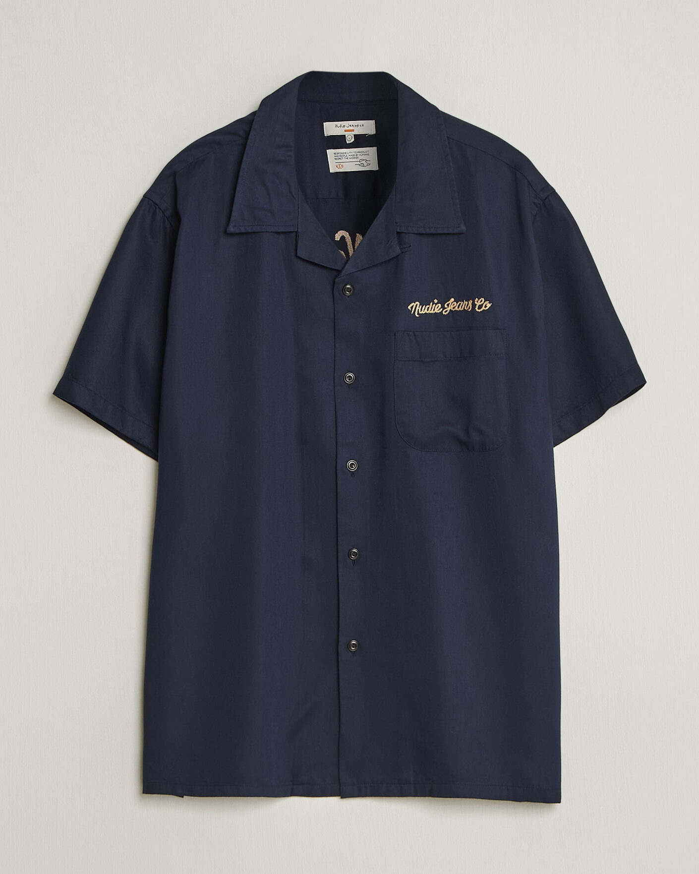 Herren | Hemden | Nudie Jeans | Arthur Bowling Shirt Navy