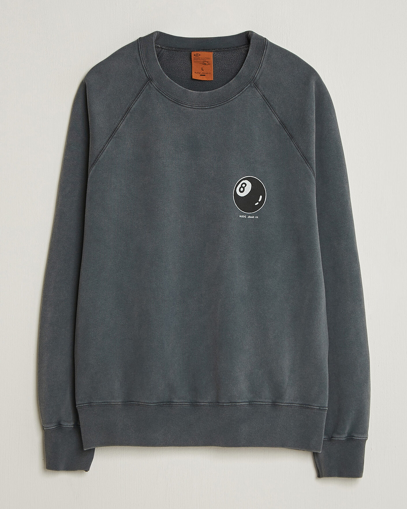 Herren | Pullover | Nudie Jeans | Palle Printed Crew Neck Sweatshirt Antracite