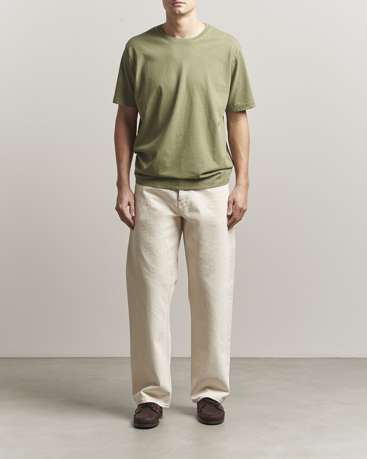 Herren | T-Shirts | Nudie Jeans | Uno Everyday Crew Neck T-Shirt Green