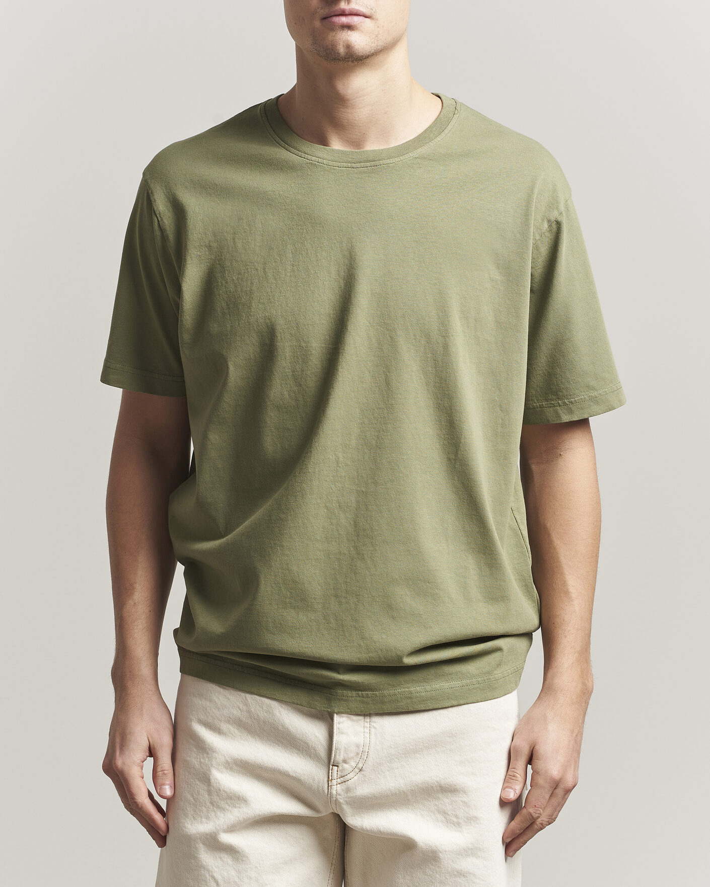 Herren | T-Shirts | Nudie Jeans | Uno Everyday Crew Neck T-Shirt Green