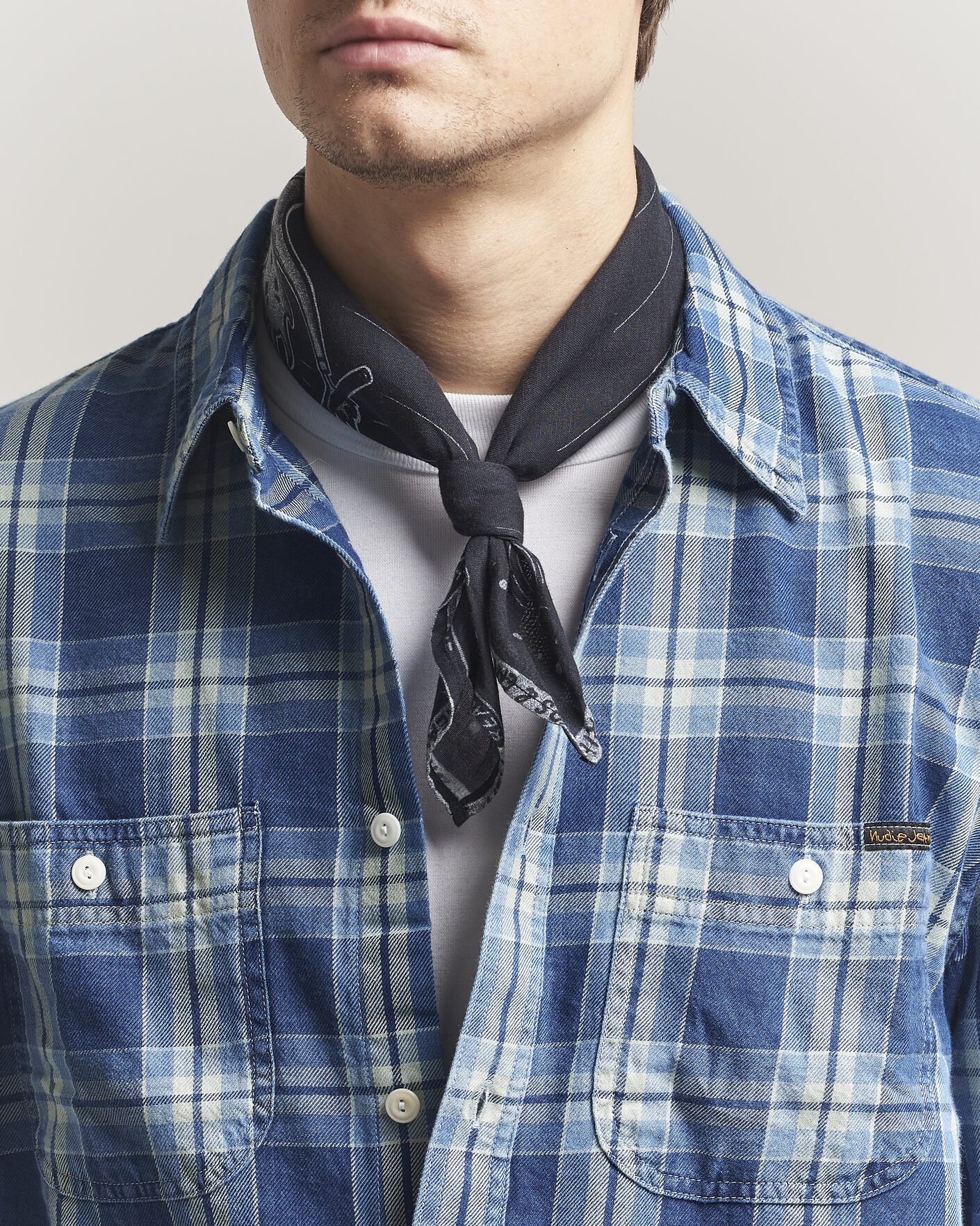 Herren | Tücher | Nudie Jeans | Ingrid Printed Bandana Black