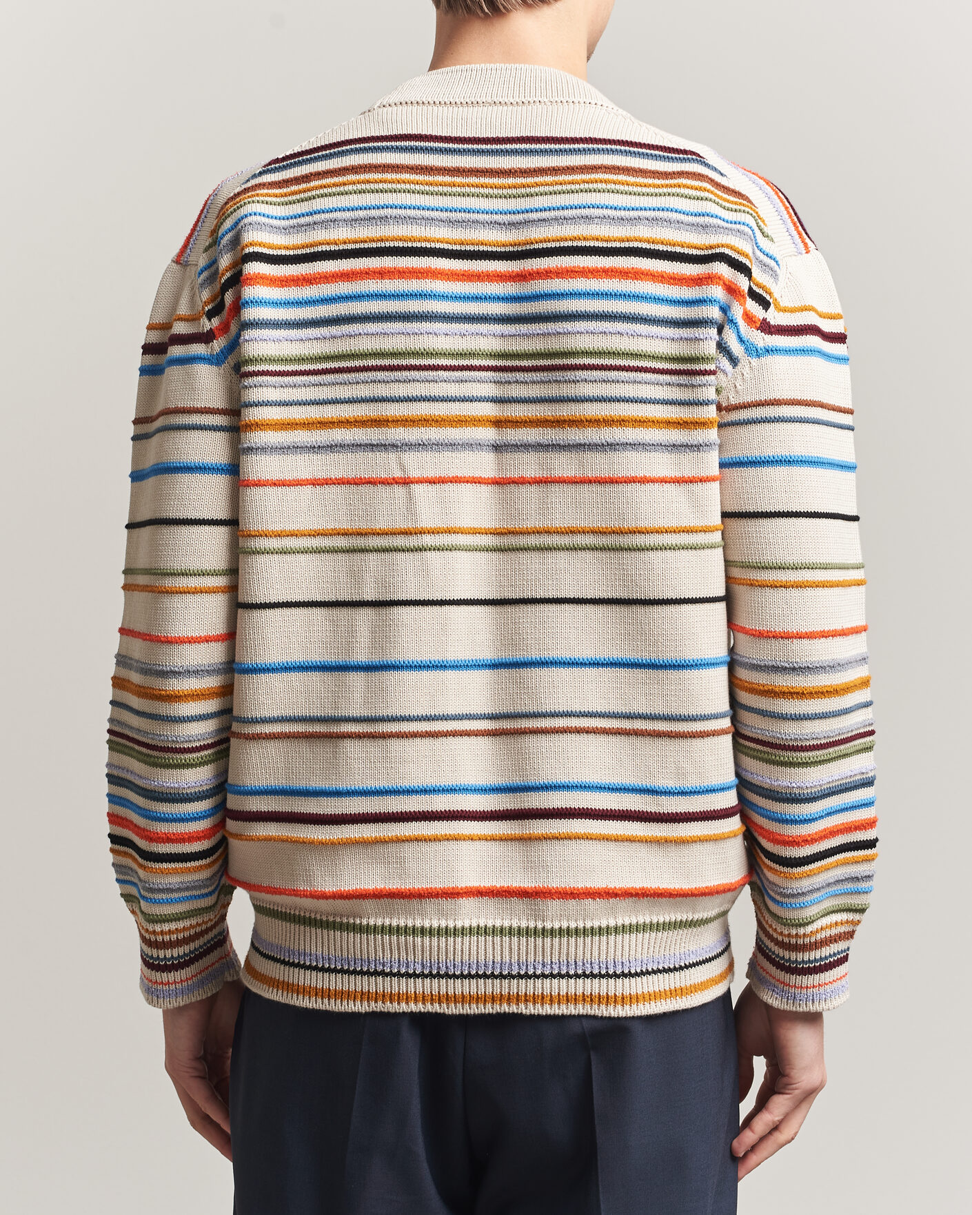 Herren | Pullover | Paul Smith | Signature Stripe Knitted Cardigan White