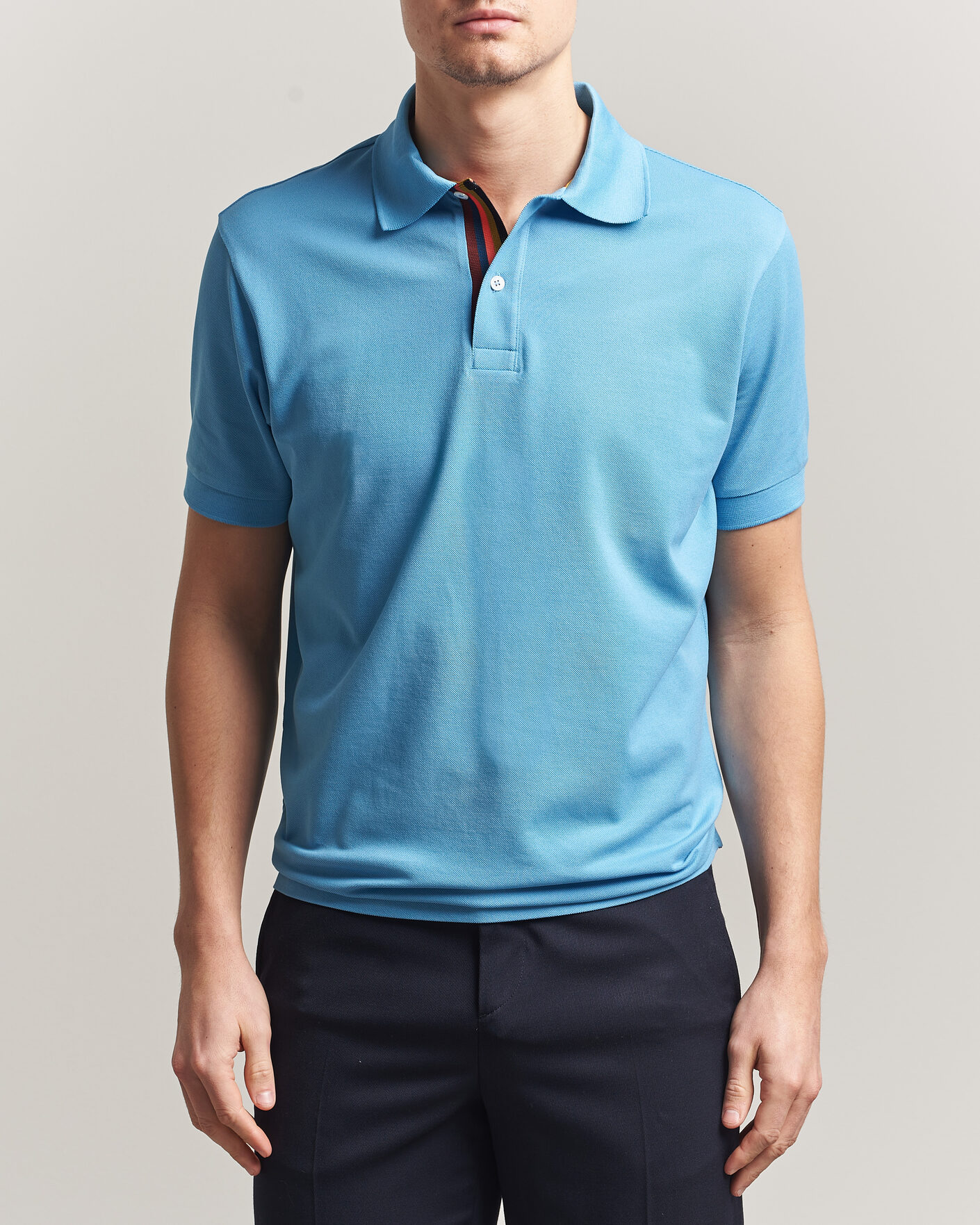 Herren | Poloshirts | Paul Smith | Placket Stripe Polo Blue