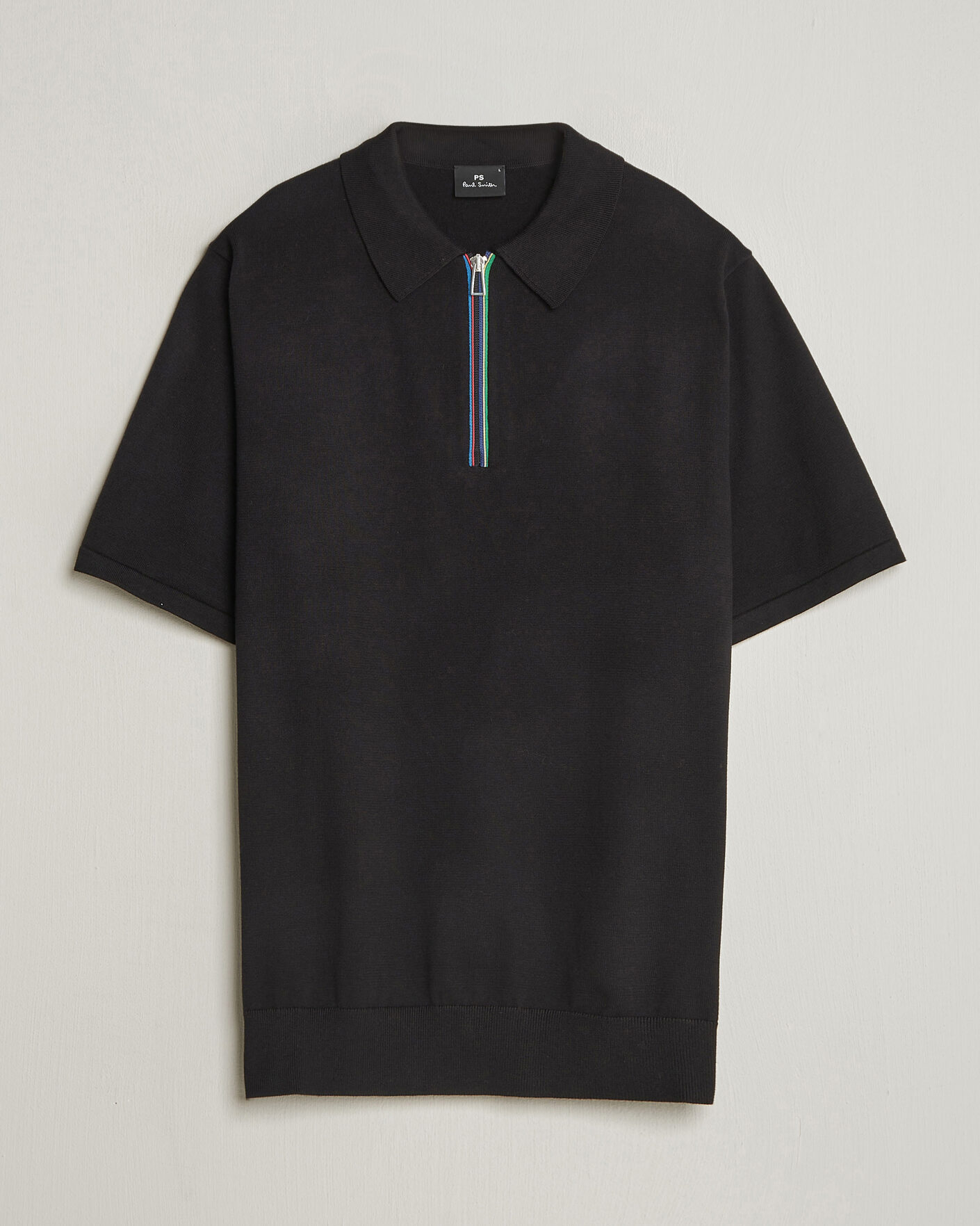 Herren | Poloshirts | PS Paul Smith | Cotton Knitted Half Zip Polo Black