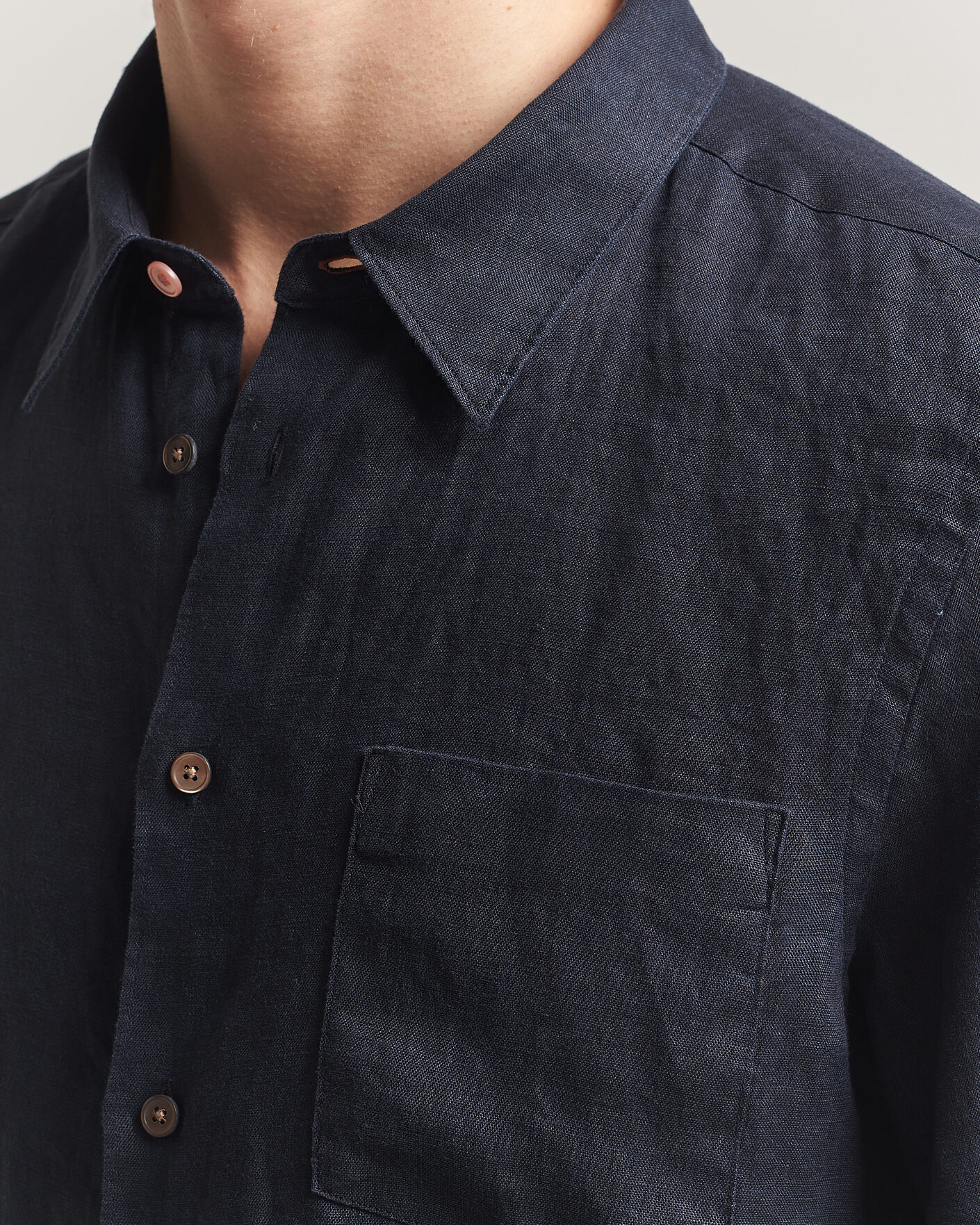 Herren | Hemden | PS Paul Smith | Tailored Fit Linen Shirt Navy