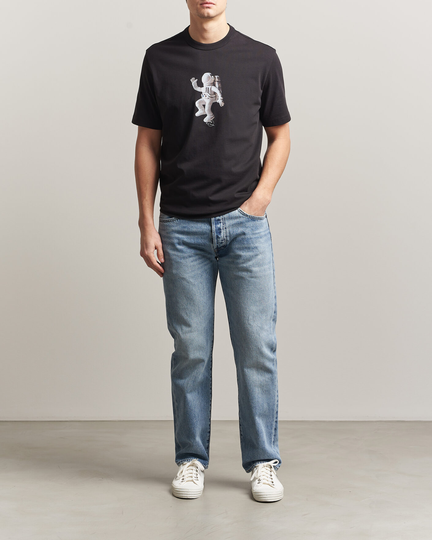 Herren | T-Shirts | PS Paul Smith | Astronaut Printed T-Shirt Black