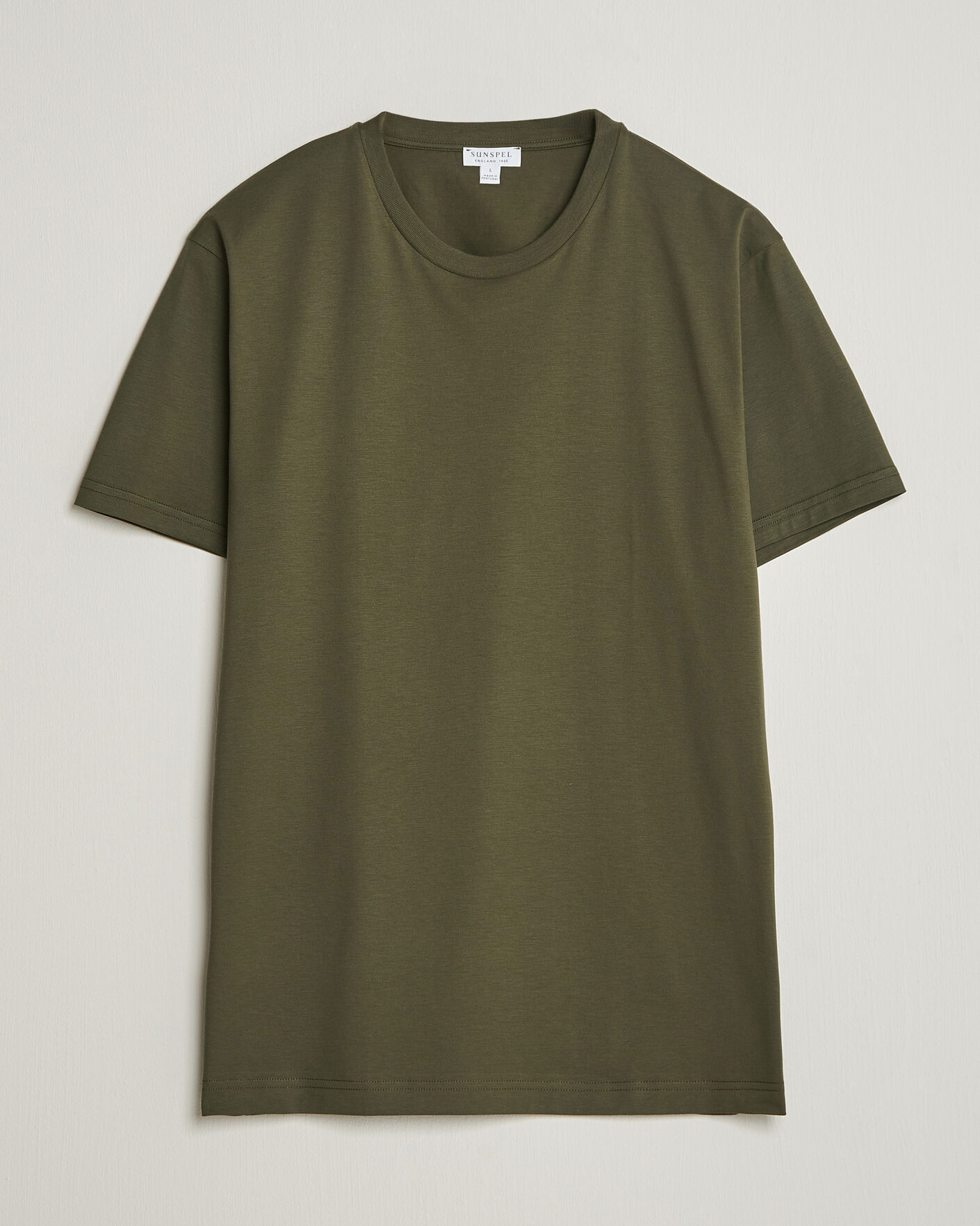 Herren | T-Shirts | Sunspel | Riviera Midweight T-Shirt Deep Olive