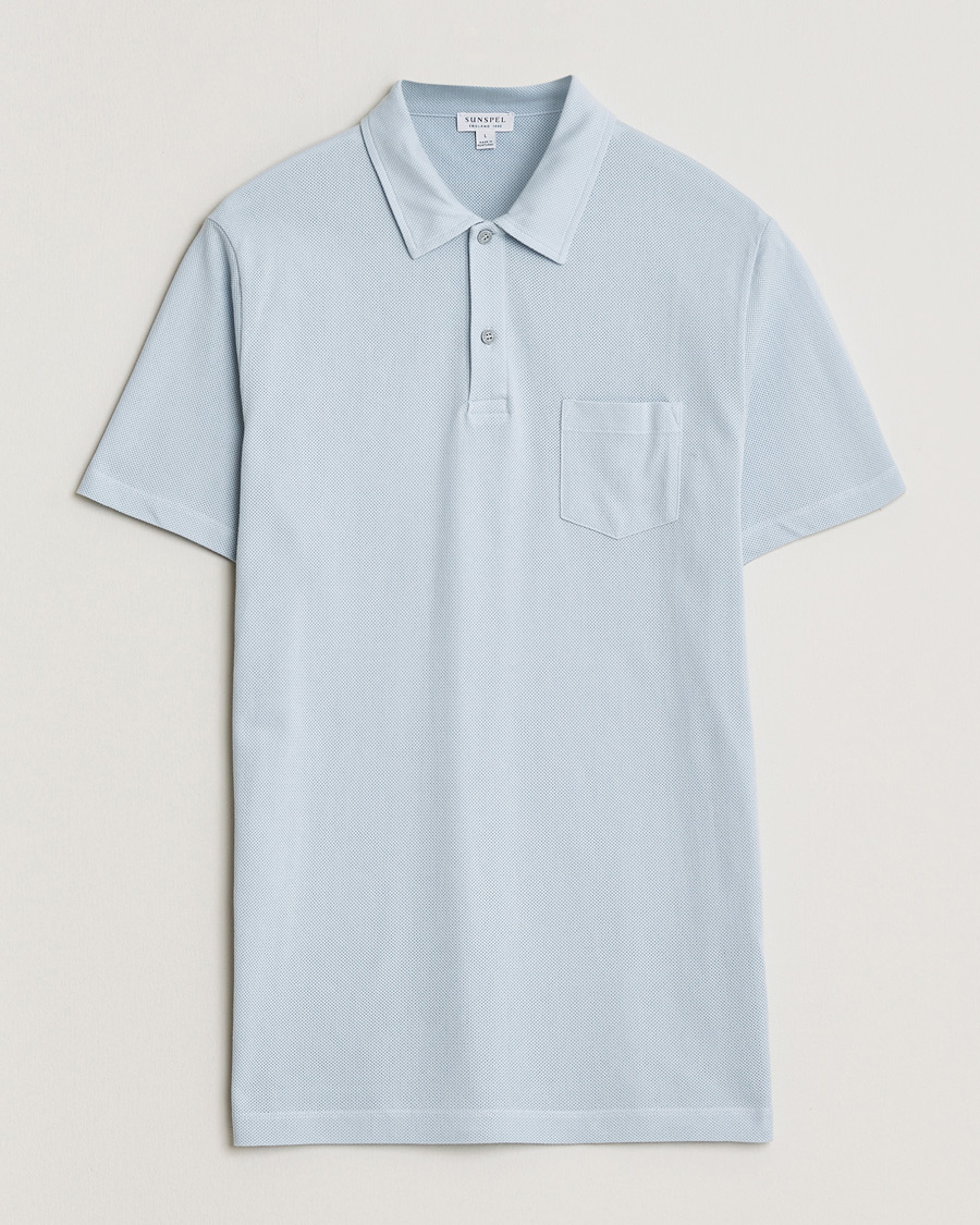 Herren | Poloshirts | Sunspel | Riviera Polo Shirt Pastel Blue