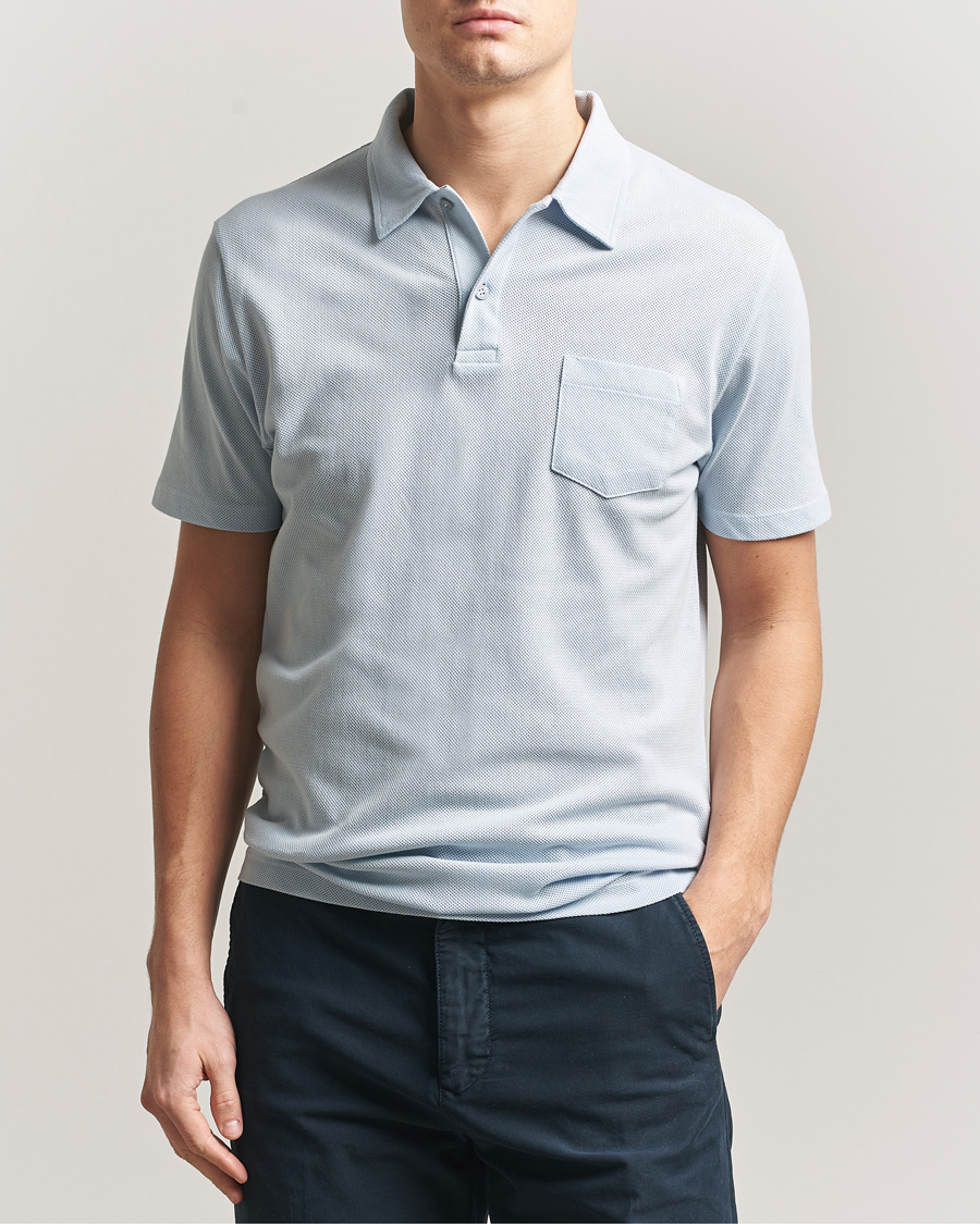 Herren | Poloshirts | Sunspel | Riviera Polo Shirt Pastel Blue